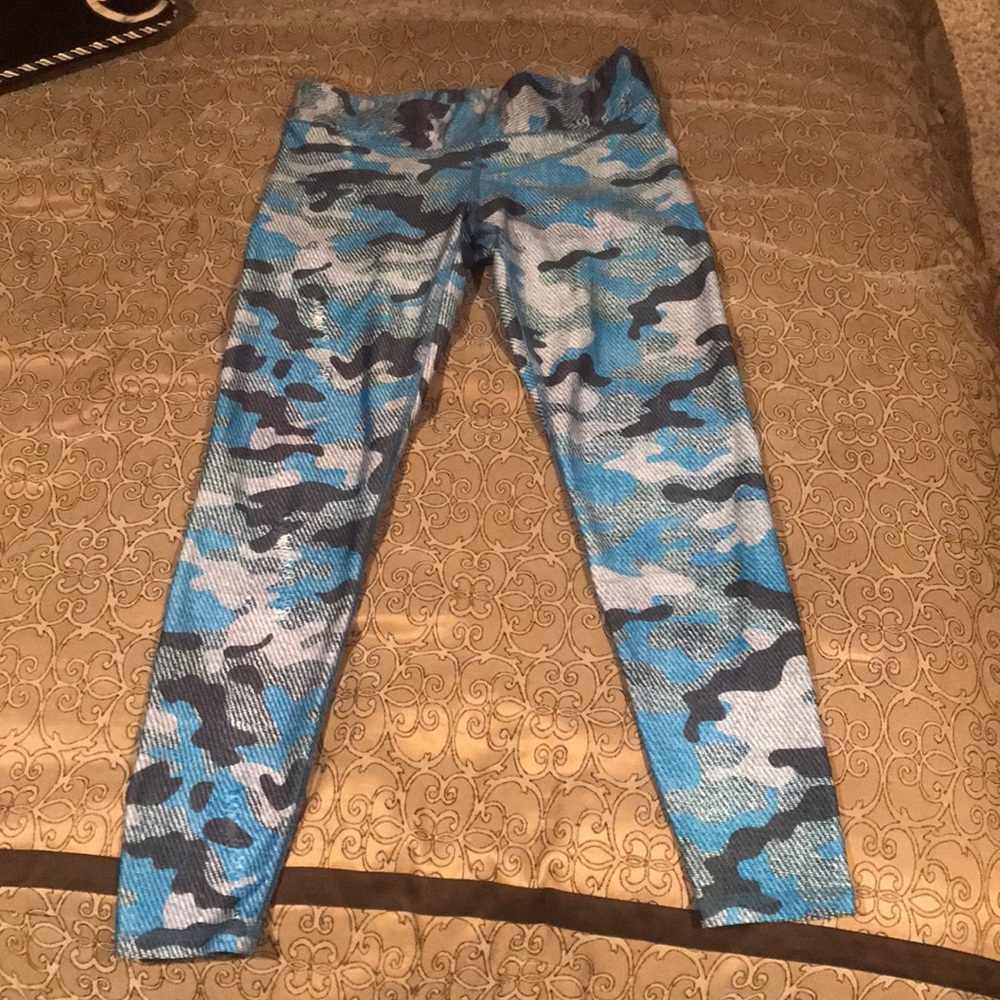 Terez Blue Camo Leggings